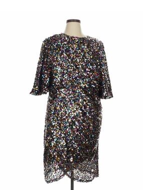 Multicolor Sequin Shift Dress - Women's Party Dress